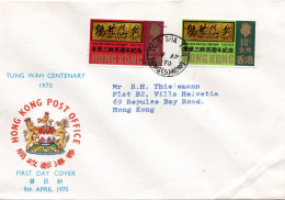 76511 - Hong Kong - 1970 - 2 W Tung Wah A OrtsFDC TSIM SHA TSUI - Briefe U. Dokumente
