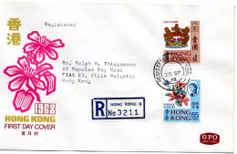 76512 - Hong Kong - 1970 - $1 Wappen MiF A Orts-R-FDC HONG KONG - Cartas & Documentos