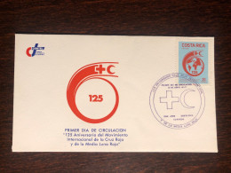 COSTA RICA  FDC COVER 1988 YEAR RED CROSS HEALTH MEDICINE STAMPS - Costa Rica