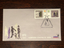 COSTA RICA  FDC COVER 2000 YEAR AIDS SIDA HEALTH MEDICINE STAMPS - Costa Rica