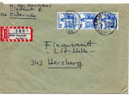 76517 - Bund - 1980 - 3@70Pfg B&S A R-Bf OSTERODE -> Herzberg (ans Viehnanzamt...) - Lettres & Documents