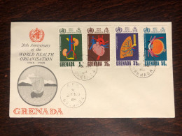 GRENADA FDC COVER 1968 YEAR WHO ORGAN TRANSPLANTATION HEALTH MEDICINE STAMPS - Grenade (...-1974)