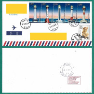 China  posted Cover,On The First Day Of International Actual Shipment Of The Stamp "China Lighthouse" On The Same Spot O - Buste