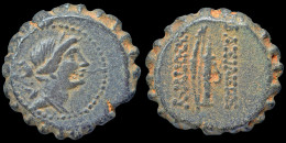 Seleucid Kingdom Demetrios I Soter AE Serrate Bow And Quiver - Grecques