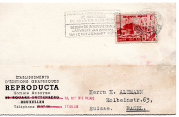 76526 - Belgien - 1939 - 1F Messe Luettich EF A Kte BRUXELLES - ... -> Schweiz - Cartas & Documentos