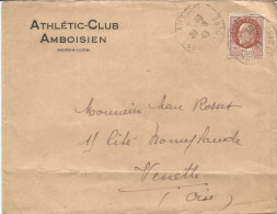 Rare Football Enveloppe Publicitaire 1945  ATHLETIC CLUB AMBOISIEN Amboise Indre Et Loire - Visitekaartjes