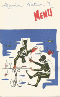 Menu  1966  THEME Plongée Sous Marine  Banquet Des Pompiers   PONT L EVEQUE  Plongée - Menus