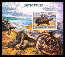 Spiny Turtles, Reptiles, Marine Burundi 2013 Reptiles,Turtles Turtle Tortoise Mint Imperf MNH (**) - Nuovi