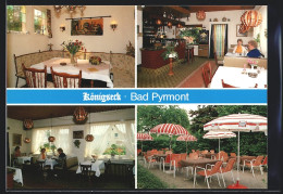 AK Bad Pyrmont, Hotel-Restaurant Königseck Mit Terrasse Und Innenansichten  - Bad Pyrmont