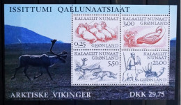 GROENLANDIA - IVERT HOJA BLOQUE Nº 18 NUEVOS ** - LOS VIKINGOS DEL ARTICO - 2ª SERIE AÑO 2000 - Unused Stamps