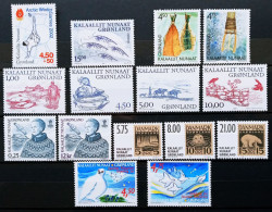 GROENLANDIA - IVERT AÑO 2001 NUEVOS ** - 15 SELLOS LOS DE LA FOTO - Unused Stamps