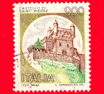 ITALIA - Usato - 1980 - Castelli D'Italia - Castello Di Saint-Pierre, Ad Aosta - 900 L. - 1971-80: Afgestempeld