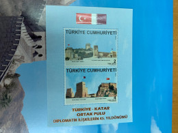 Turkey Stamp MNH Flags Castles S/s - Other & Unclassified