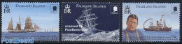 Falkland Islands 2000 Sir Ernest Shackleton 3v, Mint NH, History - Science - Transport - Explorers - The Arctic & Anta.. - Explorers