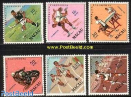 Macao 1962 Sports 6v, Mint NH, Sport - Transport - Athletics - Badminton - Hockey - Sport (other And Mixed) - Table Te.. - Ungebraucht