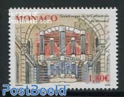 Monaco 2012 Cathedral Organ 1v, Mint NH, Performance Art - Religion - Music - Churches, Temples, Mosques, Synagogues - Unused Stamps