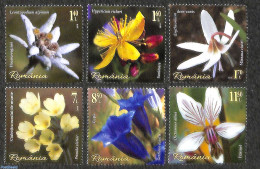 Romania 2019 Mountain Flowers 6v, Mint NH, Nature - Flowers & Plants - Unused Stamps