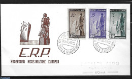 Italy 1949 E.R.P. Aid, First Day Cover, History - Europa Hang-on Issues - Andere & Zonder Classificatie