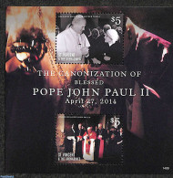 Saint Vincent 2014 Pope John Paul II S/s, Mint NH, Religion - Pope - Religion - Popes