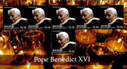 Saint Vincent & The Grenadines 2014 Mayreau, Pope Benedict XVI M/s, Mint NH, Religion - Pope - Religion - Popes