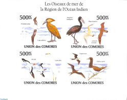 Comoros 2010 Sea Birds 4v M/s, Imperforated, Mint NH, Nature - Birds - Comoren (1975-...)
