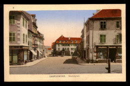 57 - SARREGUEMINES - SAARGEMUND - MARKTPLATZ - MAGASIN THEODORE LANG - CARTE COLORISEE - Sarreguemines