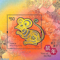 Hong Kong 2020 Year Of The Rat Silk S/s, Mint NH, Various - New Year - Other Material Than Paper - Nuevos
