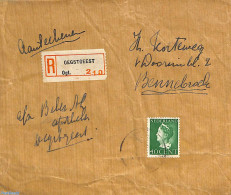Netherlands 1947 NVPH No. 343 On Piece Of Package, Enkelfrankering, Postal History - Cartas & Documentos