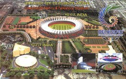 India 2010 Stadium S/s, Mint NH, Sport - Sport (other And Mixed) - Unused Stamps