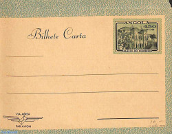 Angola 1950 Aerogramme 4.50, Creme Paper, Turkish Border, Unused Postal Stationary - Angola