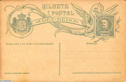 Madeira 1908 Funchal, Reply Paid Postcard 10/10r, Unused Postal Stationary - Madeira