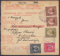 Yougoslavie - Bulletin D'expédition Affr. 22D30 Càpt BANJA LUKA /-2.V.1922 Pour ZELENIKA - Storia Postale