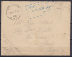 L. En Franchise (F.M.) Càd PONT-ST-ESPRIT /19-7-1940 (Gard) Pour MENDE (Lozère) Cachet Bleu [POSTES MILITAIRES BELGES /  - WW II (Covers & Documents)