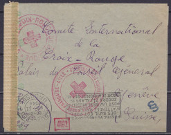 L. En Franchise Flam. BRUXELLES /20.II 1944 Pour GENEVE - Cachets "CROIX-ROUGE DE BELGIQUE" & "DELEGATION DEPARTEMENTALE - WW II (Covers & Documents)
