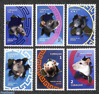 Curaçao 2020 Year Of The Rat 6v, Mint NH, Nature - Various - Animals (others & Mixed) - New Year - Neujahr