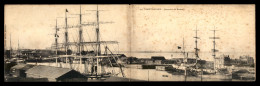 44 - ST-NAZAIRE - PANORAMA DES BASSINS - VOILIERS 3 ET 4 MATS - CARTE DOUBLE - Saint Nazaire