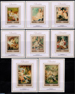 Manama 1971 Boucher Nude Paintings 8 S/s, Imperforated, Mint NH, Art - Nude Paintings - Paintings - Manama