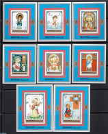 Manama 1971 Christmas 8 S/s, Imperforated, Mint NH, Religion - Christmas - Christmas