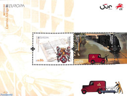 Portugal 2020 Europa, Old Postal Roads S/s, Mint NH, History - Transport - Coat Of Arms - Europa (cept) - Post - Autom.. - Nuevos