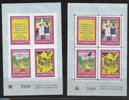 Yugoslavia 1991 Blocks A/B With Number, Mint NH, Health - Red Cross - Art - Children Drawings - Neufs