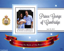 Grenada Grenadines 2013 Royal Baby S/s, Mint NH, History - Kings & Queens (Royalty) - Familles Royales