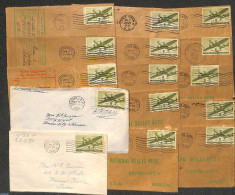 United States Of America 1946 Lot With 15 Covers, Postal History, Transport - Aircraft & Aviation - Covers & Documents