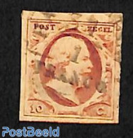 Netherlands 1852 10c, Plate I, Used, Used Or CTO - Used Stamps