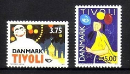 DÄNEMARK MI-NR. 1054-1055 POSTFRISCH(MINT) NORDEN 1993 TOURISTISCHE ATTRAKTIONEN TIVOLI - Europäischer Gedanke