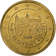 Slovaquie, 50 Euro Cent, Bratislava Castle, 2009, Golden, SUP, Or Nordique - Slowakei