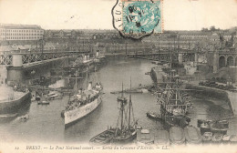 FRANCE - Brest - Le Pont National Ouvert - Sortie Du Croiseur D'Estrées - Carte Postale Ancienne - Brest