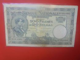 BELGIQUE 100 Francs 1930 Circuler COTES:20-40-100 EURO (B.33) - 100 Franchi & 100 Franchi-20 Belgas