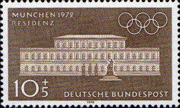 RFA Poste N** Yv: 487 Mi:624 München Residenz (Thème) - Sommer 1972: München