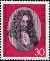 RFA Poste N** Yv: 375 Mi:518 Gottfried Wilhelm Leibniz Philosophe (Thème) - Schriftsteller