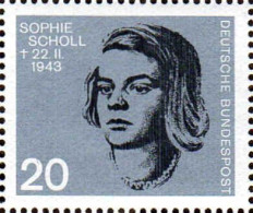 RFA Poste N** Yv: 297 Mi:431 Sophie Scholl (Thème) - Famous Ladies